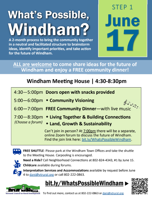 What's Possible Windham? @ Meeting House & Zoom